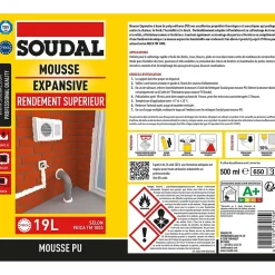 Soudal Mousse Expansive-Mousse expansive jaune 3 x 500ml