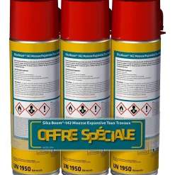 Sika Mousse Expansive-Mousse polyuréthane expansive tous travaux Boom 142 - 500ml vendue par 3 pièces