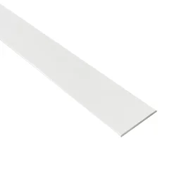 Homewell Méplat alu (24mm x 1,45mm x 1500 mm, Laqué Blanc)