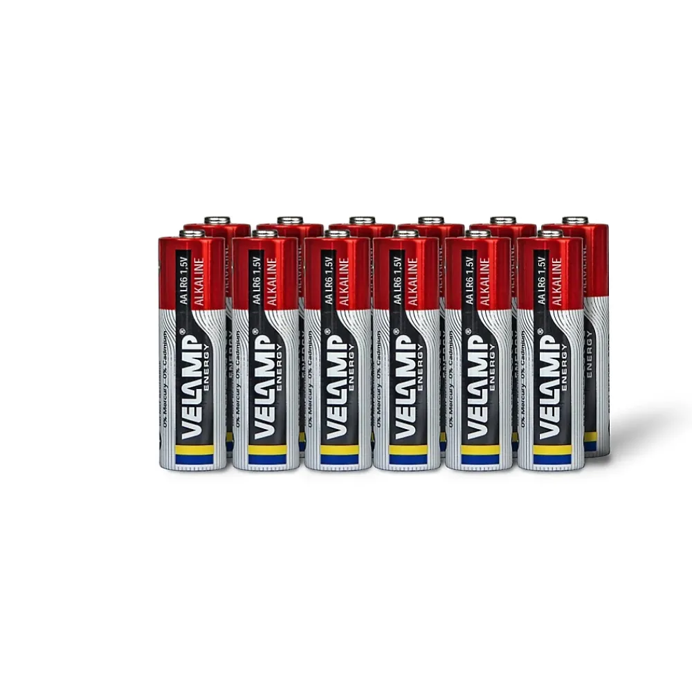 Velamp Pile Aa|Pile Alcaline-Mulitpack de 12 piles alcalines stilo LR6 AA, 1,5V, longue durée