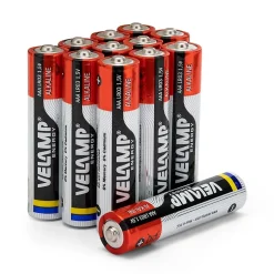 Velamp Pile Aa-Mulitpack de 12 piles alcalines mini stilo LR03 AAA, 1,5V, longue durée