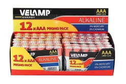 Velamp Pile Aa-Mulitpack de 12 piles alcalines mini stilo LR03 AAA, 1,5V, longue durée