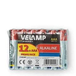 Velamp Pile Aa-Mulitpack de 12 piles alcalines mini stilo LR03 AAA, 1,5V, longue durée