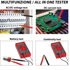 Velamp Testeur De Tension-Multimètre digital 6 en 1, sondes fournies