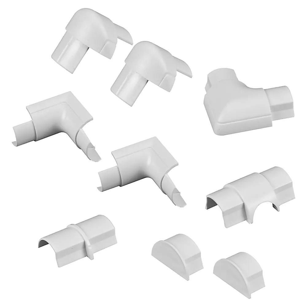 D-Line Moulure, Goulotte Et Plinthe-Multi-pack d'accessoires pour goulotte blanc 30 x 15 mm