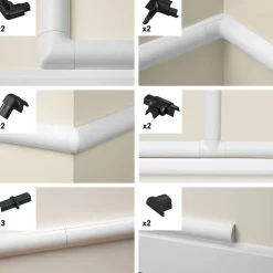 D-Line Multi-pack d'accessoires pour goulotte noire 30 x 15 mm