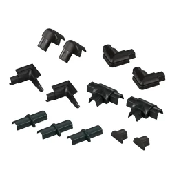 D-Line Multi-pack d'accessoires pour goulotte noire 30 x 15 mm
