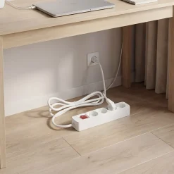 Multiprise avec interrupteur 4 prises blanc 1 m