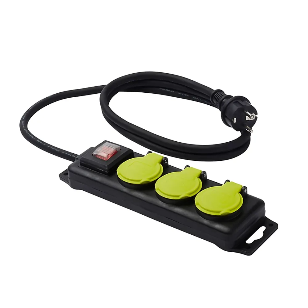 Diall Multiprise avec interrupteur étanche 3 prises 1.5m