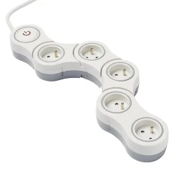 Diall Multiprise-Multiprise avec interrupteur 5 prises modulable 2m