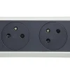 Legrand Multiprise avec interrupteur 5 prises rotative à fixer blanc et gris 3 m