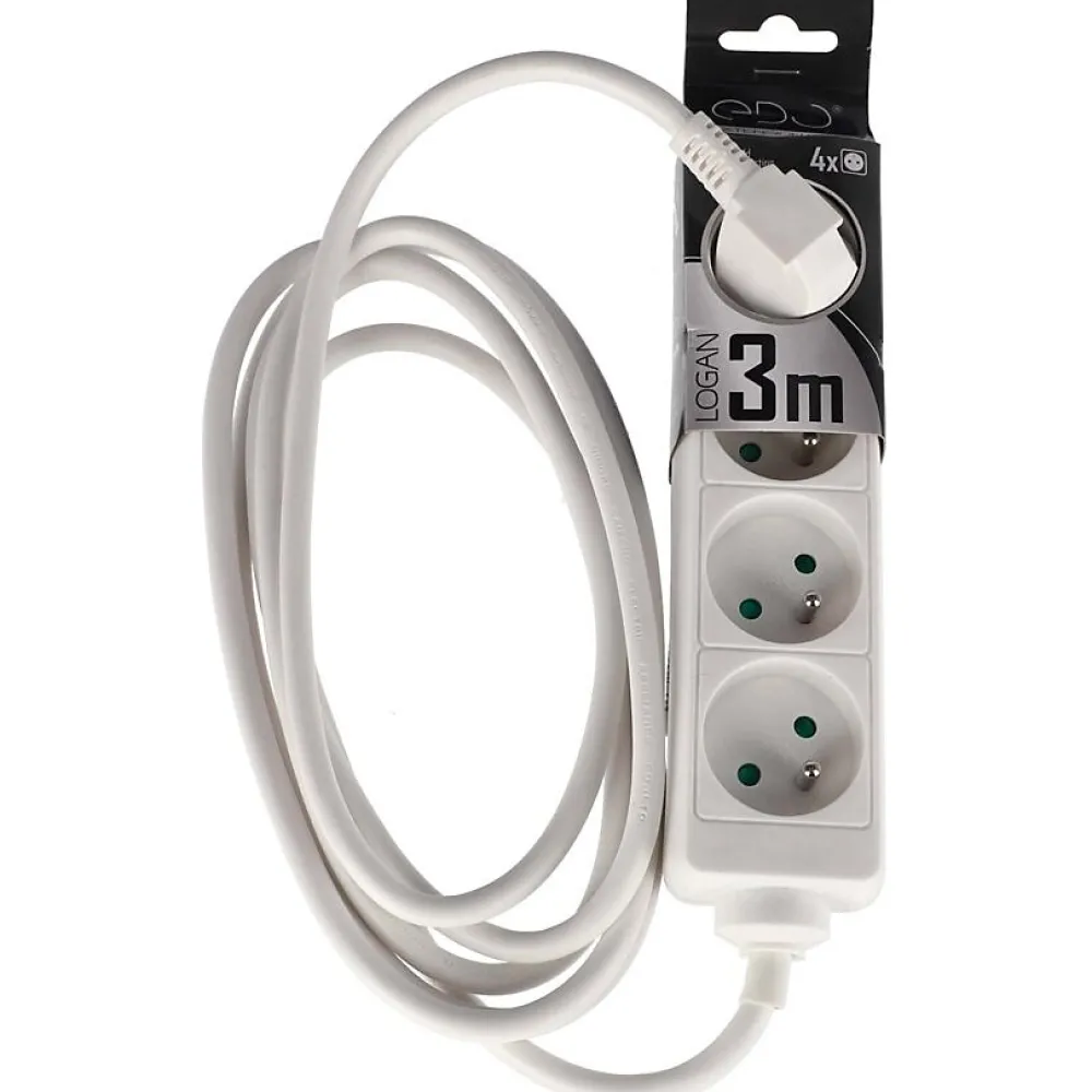 Edo Multiprise avec terre 4 prises câble 3 m 777555