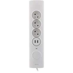 Otio Multiprise-Multiprise d'angle parafoudre 3 prises + 2 USB