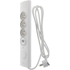 Otio Multiprise-Multiprise d'angle parafoudre 3 prises + 2 USB