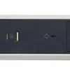 Legrand Multiprise parafoudre 3 prises + + 2 chargeurs USB-A et C blanc et gris 1.5 m