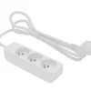 Multiprise-Multiprise 3 prises blanc 1 m 16A 3680W 230 V