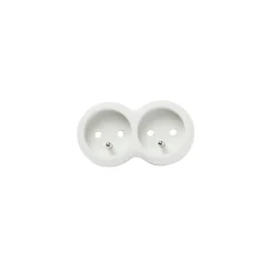 Diall Multiprise 2 prises 16A blanc/gris
