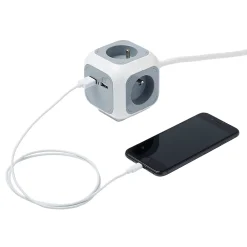 Diall Multiprise 4 prises CUBE & USB 3m