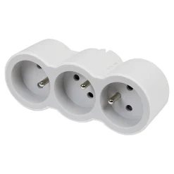 Legrand Multiprise-Multiprise 3 prises frontale blanc