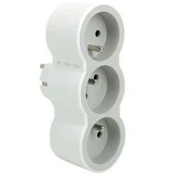 Legrand Multiprise-Multiprise 3 prises frontale blanc