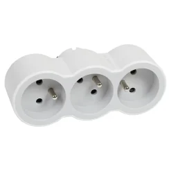 Legrand Multiprise-Multiprise 3 prises frontale blanc
