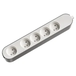 Jacobsen Multiprise-Multiprise 5 prises blanche à câbler