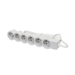 Legrand Multiprise-Multiprise 6 prises blanc et gris 3 m