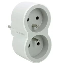 Legrand Multiprise 2 prises blanc et gris