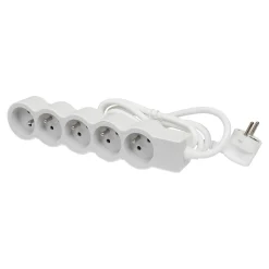 Legrand Multiprise-Multiprise 5 prises blanc et gris 3 m