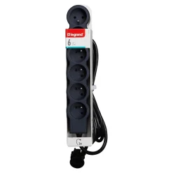 Legrand Multiprise 6 prises noir et gris 3 m