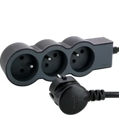 Legrand Multiprise-Multiprise 3 prises noir et gris 1.5 m