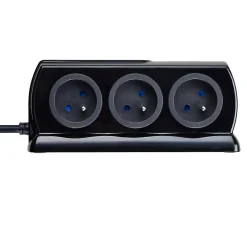 Masterplug Multiprise 6 prises parafoudre USB Diall 2m noir