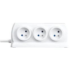 Masterplug Multiprise 6 prises parafoudre USB 2m blanc