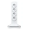 Masterplug Multiprise-Multiprise 8 prises parafoudre sur socle USB 2m blanc