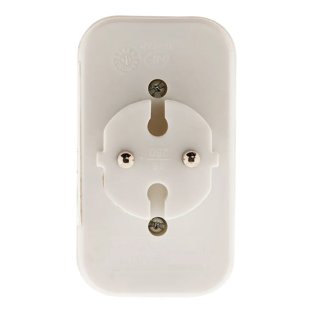 Zenitech Multiprise-Multiprise 4 prises pour façade 4x6A - Blanc -