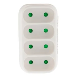 Zenitech Multiprise-Multiprise 4 prises pour façade 4x6A - Blanc -