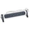 Legrand Multiprise 4 prises rotative à fixer blanc et gris 3 m
