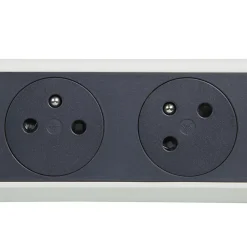 Legrand Multiprise-Multiprise 3 prises rotative à fixer blanc et gris
