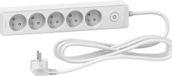 Schneider Electric Multiprise 5 prises Odace blanc 3 m