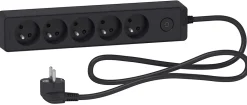 Schneider Electric Multiprise 5 prises Odace anthracite 1.5 m