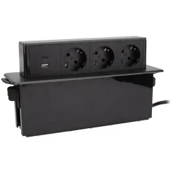 Otio Multiprise-Multiprise 3 prises Schuko + 2USB Zenitech