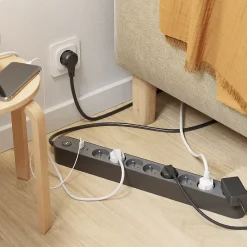 Jacobsen Multiprise-Multiprise 8 prises + 2 USB 1.5 m noir