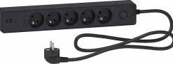 Schneider Electric Multiprise-Multiprise 5 prises + 2 usb Odace anthracite 1.5 m
