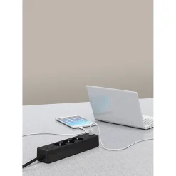 Schneider Electric Multiprise-Multiprise 3 prises + 2 usb Odace anthracite 1.5 m