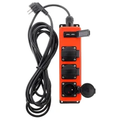 Zenitech Multiprise-Multiprise étanche 3 prises 16A 2P+T + USB -