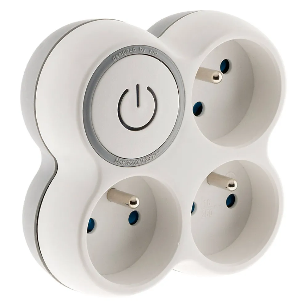 Zenitech Transformateur, Convertisseur Et Chargeur Usb-Multiprise triplite + interrupteur 16A -