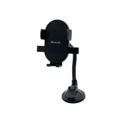 Muvit Accessoire Smartphone Et Tablette-Support Voiture pour Smartphones 2 en 1 Flex avec Pince Extensible à 87mm Noir
