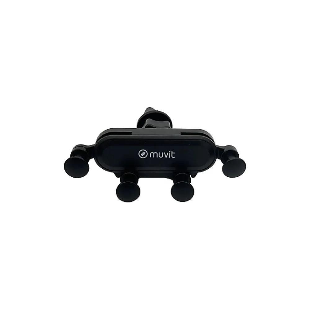 Muvit Support Voiture Universel Gravity Rotatif à 360 Fixation sur Grille d'aération Noir