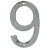 Chapuis N° de maison - marquage 9 - en acier - couleur gris - à visser - hauteur 12 cm - CPA9