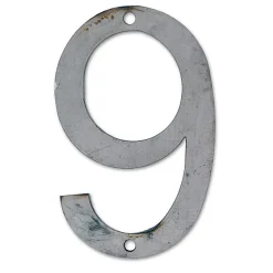 Chapuis N° de maison - marquage 9 - en acier - couleur gris - à visser - hauteur 12 cm - CPA9
